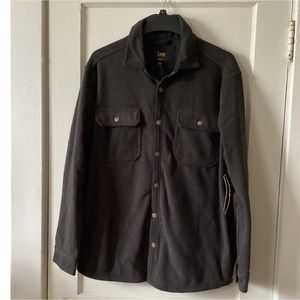 Lee Men’s Workwear Overshirt Phantom Polar Fleece Shacket, L, NWT